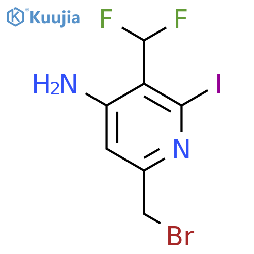 4-Amino-6-(bromomethyl)-3-(difluoromethyl)-2-iodopyridine structure