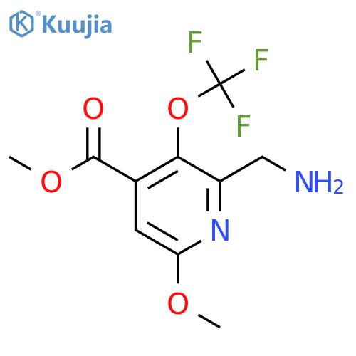 Methyl 2-(aminomethyl)-6-methoxy-3-(trifluoromethoxy)pyridine-4-carboxylate structure