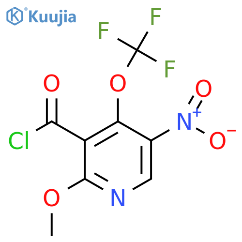 2-Methoxy-5-nitro-4-(trifluoromethoxy)pyridine-3-carbonyl chloride structure