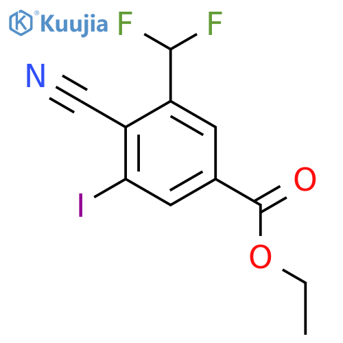Ethyl 4-cyano-3-difluoromethyl-5-iodobenzoate structure