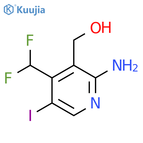 2-Amino-4-(difluoromethyl)-5-iodopyridine-3-methanol structure