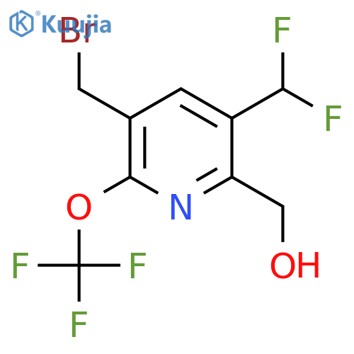 3-(Bromomethyl)-5-(difluoromethyl)-2-(trifluoromethoxy)pyridine-6-methanol structure