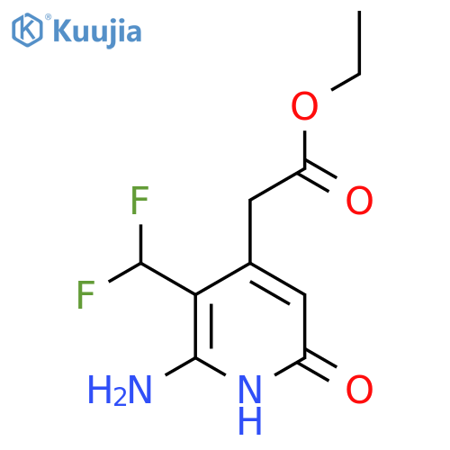Ethyl 2-amino-3-(difluoromethyl)-6-hydroxypyridine-4-acetate structure