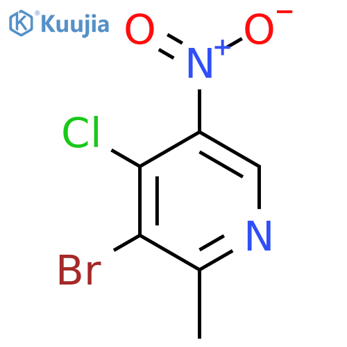 3-Bromo-4-chloro-2-methyl-5-nitropyridine structure