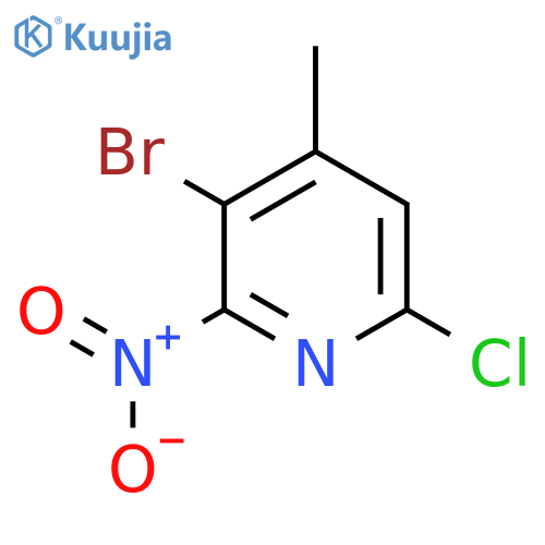 3-Bromo-6-chloro-4-methyl-2-nitropyridine structure