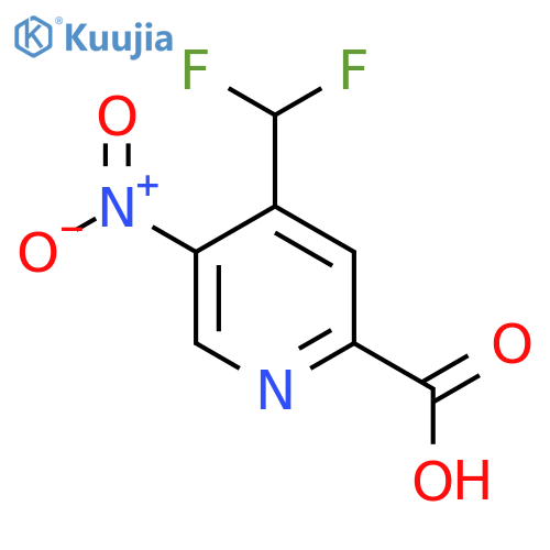 4-(Difluoromethyl)-5-nitropyridine-2-carboxylic acid structure