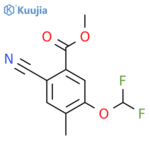 Methyl 2-cyano-5-difluoromethoxy-4-methylbenzoate structure