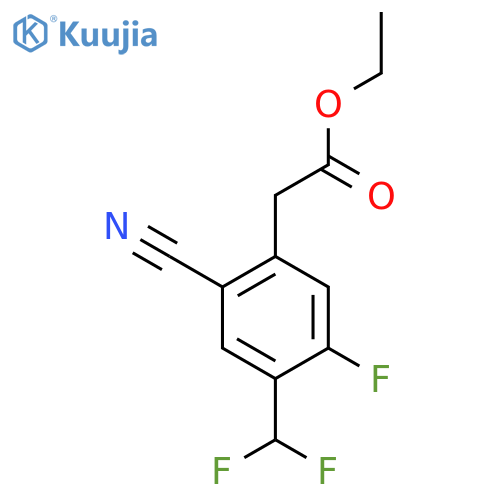 Ethyl 2-cyano-4-difluoromethyl-5-fluorophenylacetate structure