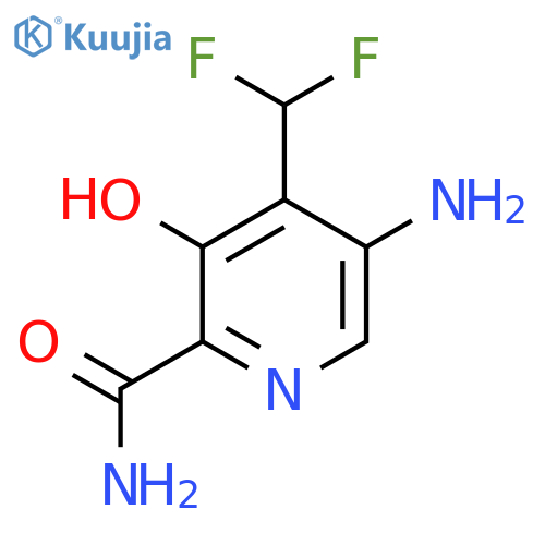 5-Amino-4-(difluoromethyl)-3-hydroxypyridine-2-carboxamide structure