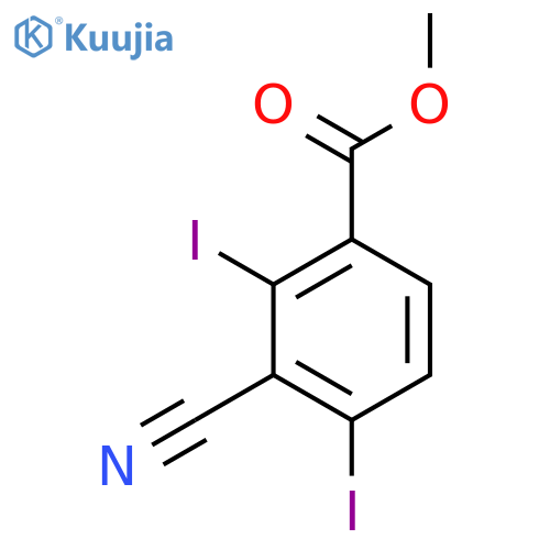 Methyl 3-cyano-2,4-diiodobenzoate structure