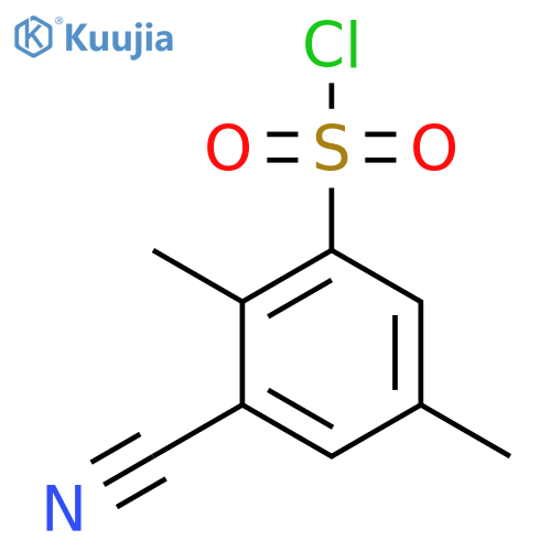 3-Cyano-2,5-dimethylbenzenesulfonyl chloride structure
