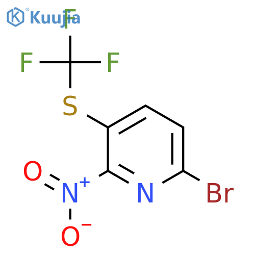 6-Bromo-2-nitro-3-(trifluoromethylthio)pyridine structure