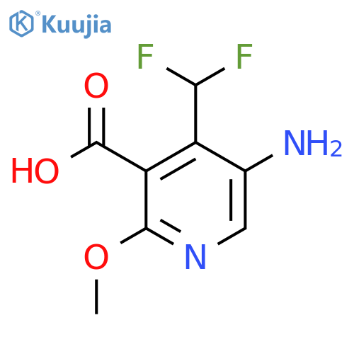 5-Amino-4-(difluoromethyl)-2-methoxypyridine-3-carboxylic acid structure