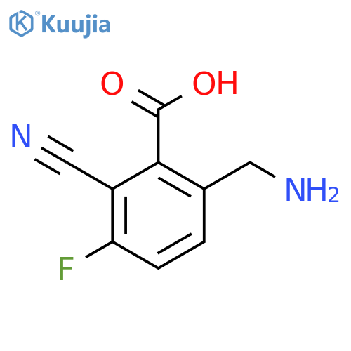 6-Aminomethyl-2-cyano-3-fluorobenzoic acid structure