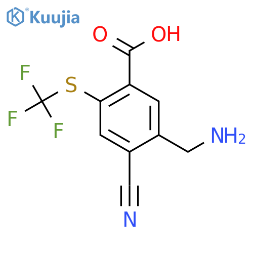 5-Aminomethyl-4-cyano-2-(trifluoromethylthio)benzoic acid structure