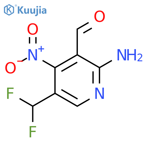 2-Amino-5-(difluoromethyl)-4-nitropyridine-3-carboxaldehyde structure