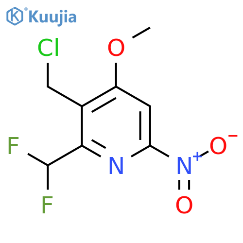 3-(Chloromethyl)-2-(difluoromethyl)-4-methoxy-6-nitropyridine structure