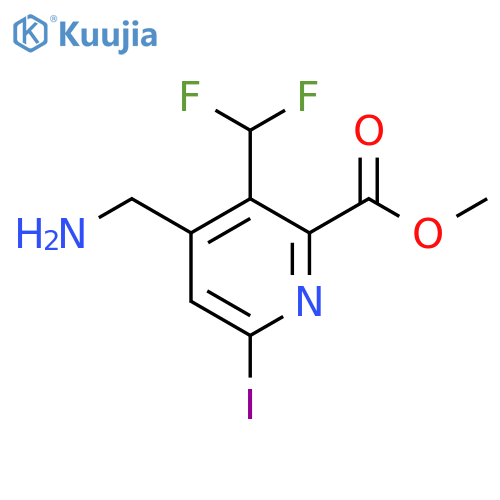 Methyl 4-(aminomethyl)-3-(difluoromethyl)-6-iodopyridine-2-carboxylate structure