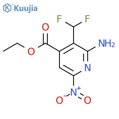 Ethyl 2-amino-3-(difluoromethyl)-6-nitropyridine-4-carboxylate structure
