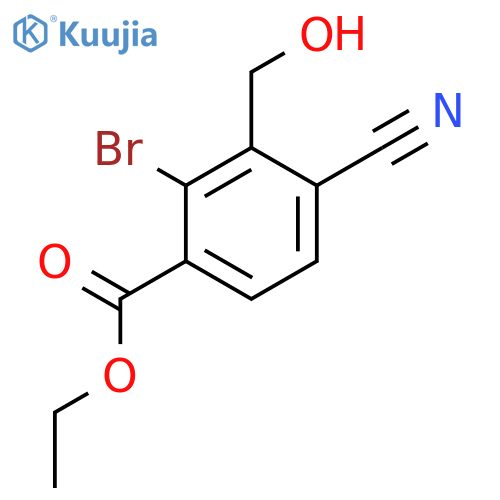 Ethyl 2-bromo-4-cyano-3-(hydroxymethyl)benzoate structure