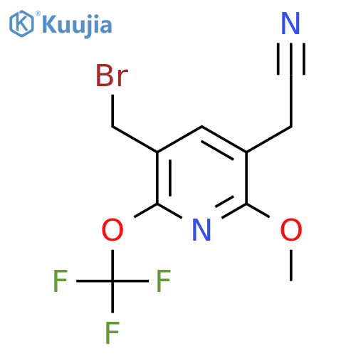 3-(Bromomethyl)-6-methoxy-2-(trifluoromethoxy)pyridine-5-acetonitrile structure