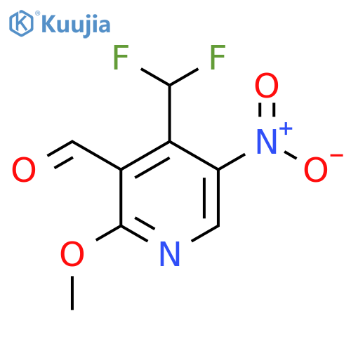 4-(Difluoromethyl)-2-methoxy-5-nitropyridine-3-carboxaldehyde structure