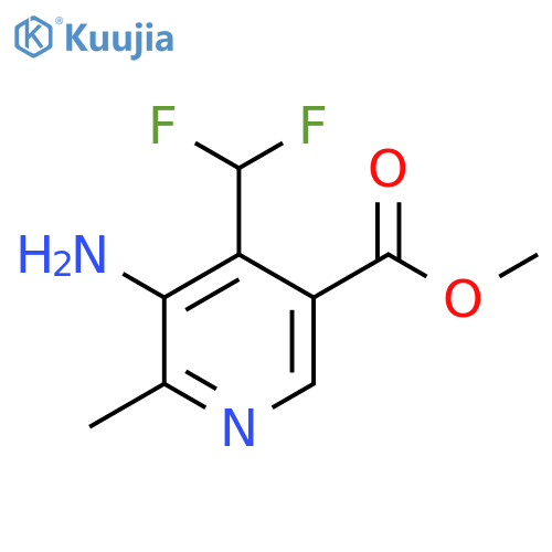 Methyl 3-amino-4-(difluoromethyl)-2-methylpyridine-5-carboxylate structure