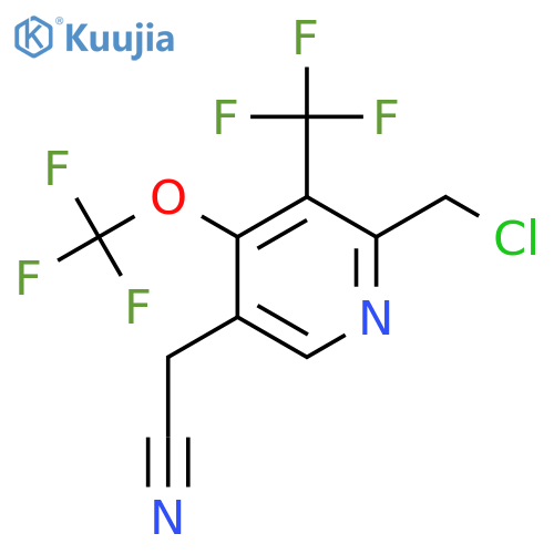 2-(Chloromethyl)-4-(trifluoromethoxy)-3-(trifluoromethyl)pyridine-5-acetonitrile structure