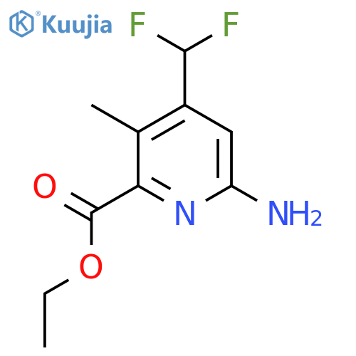 Ethyl 6-amino-4-(difluoromethyl)-3-methylpyridine-2-carboxylate structure