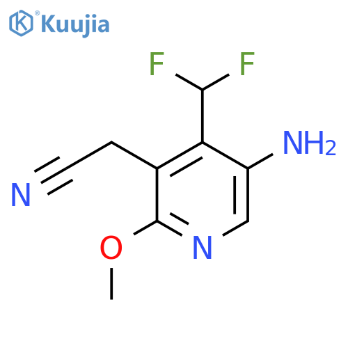 5-Amino-4-(difluoromethyl)-2-methoxypyridine-3-acetonitrile structure