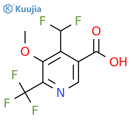 4-(Difluoromethyl)-3-methoxy-2-(trifluoromethyl)pyridine-5-carboxylic acid structure