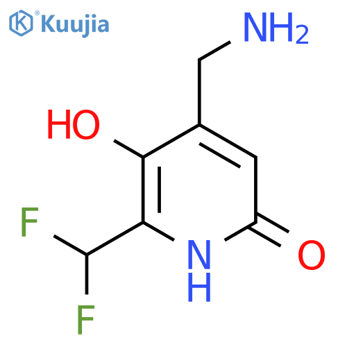 4-(Aminomethyl)-2-(difluoromethyl)-3,6-dihydroxypyridine structure