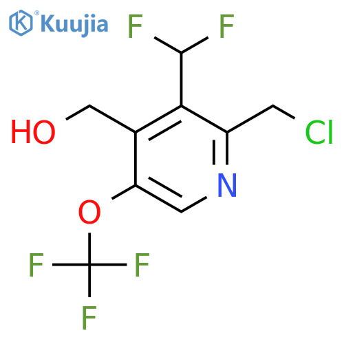 2-(Chloromethyl)-3-(difluoromethyl)-5-(trifluoromethoxy)pyridine-4-methanol structure