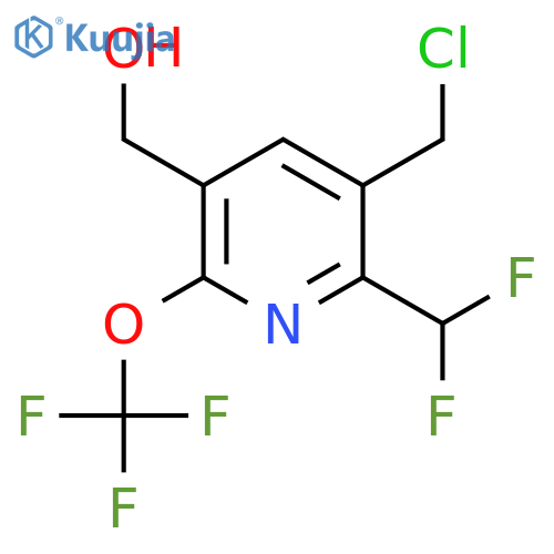 3-(Chloromethyl)-2-(difluoromethyl)-6-(trifluoromethoxy)pyridine-5-methanol structure