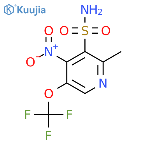 2-Methyl-4-nitro-5-(trifluoromethoxy)pyridine-3-sulfonamide structure