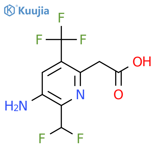 3-Amino-2-(difluoromethyl)-5-(trifluoromethyl)pyridine-6-acetic acid structure