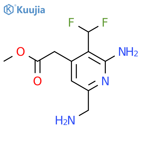 Methyl 2-amino-6-(aminomethyl)-3-(difluoromethyl)pyridine-4-acetate structure