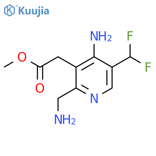 Methyl 4-amino-2-(aminomethyl)-5-(difluoromethyl)pyridine-3-acetate structure