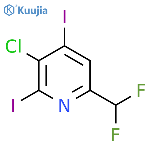 3-Chloro-6-(difluoromethyl)-2,4-diiodopyridine structure