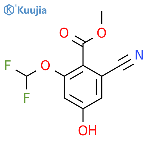 Methyl 2-cyano-6-difluoromethoxy-4-hydroxybenzoate structure