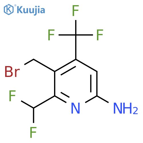 6-Amino-3-(bromomethyl)-2-(difluoromethyl)-4-(trifluoromethyl)pyridine structure