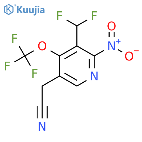 3-(Difluoromethyl)-2-nitro-4-(trifluoromethoxy)pyridine-5-acetonitrile structure