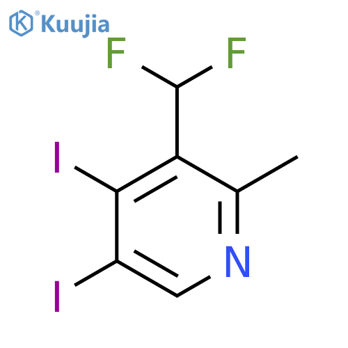 3-(Difluoromethyl)-4,5-diiodo-2-methylpyridine structure