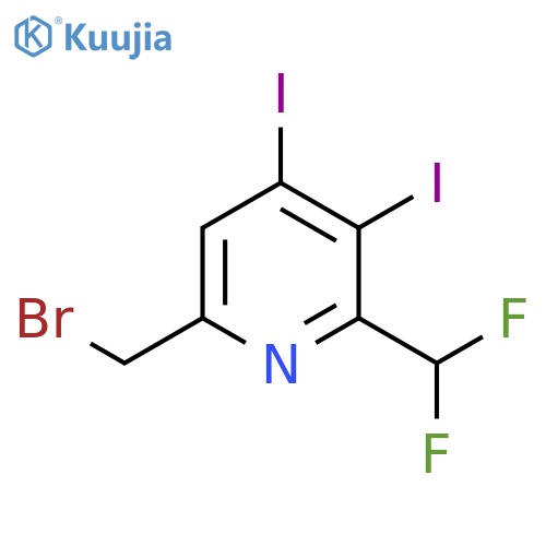 6-(Bromomethyl)-2-(difluoromethyl)-3,4-diiodopyridine structure