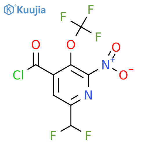 6-(Difluoromethyl)-2-nitro-3-(trifluoromethoxy)pyridine-4-carbonyl chloride structure