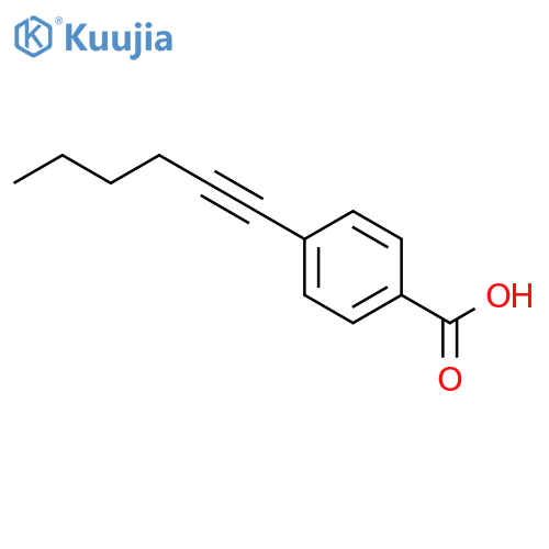 Benzoic acid, 4-(1-hexynyl)- structure