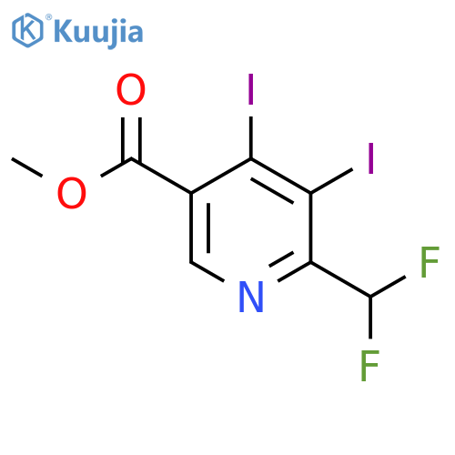 Methyl 2-(difluoromethyl)-3,4-diiodopyridine-5-carboxylate structure