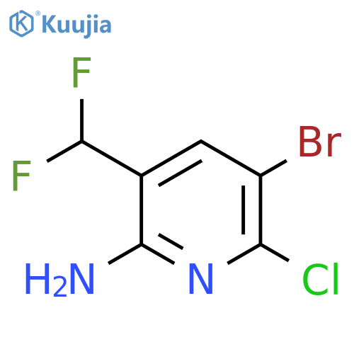 2-Amino-5-bromo-6-chloro-3-(difluoromethyl)pyridine structure