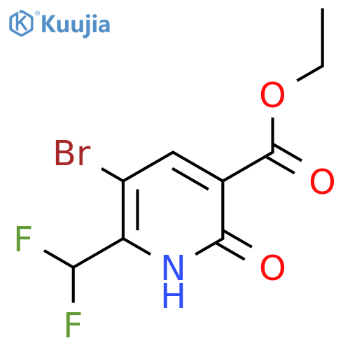Ethyl 3-bromo-2-(difluoromethyl)-6-hydroxypyridine-5-carboxylate structure