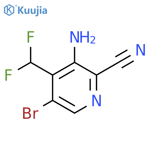 3-Amino-5-bromo-2-cyano-4-(difluoromethyl)pyridine structure